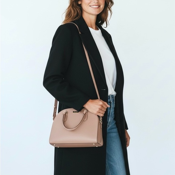 kate spade Dusty Mauve Blush Satchel Crossbody with Removable Strap - Picture 2 of 12